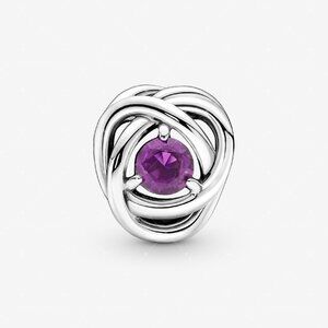 Pandora February Purple Eternity Circle Charm